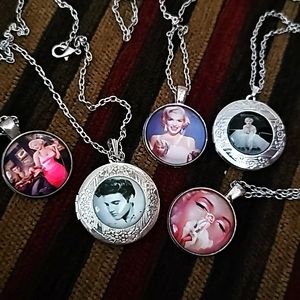 5 NEW Marilyn Monroe/Elvis Necklaces